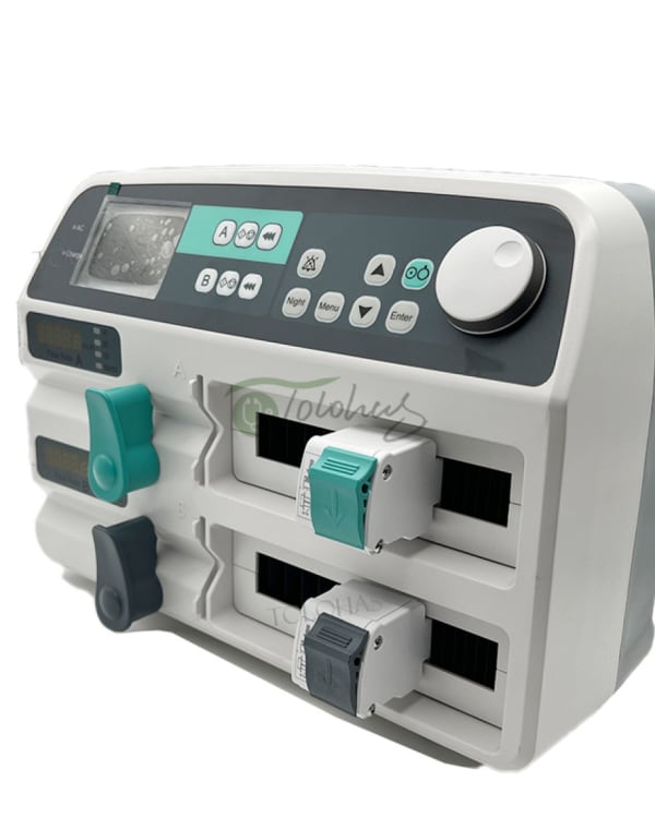 Medical syringe pump, dual channel